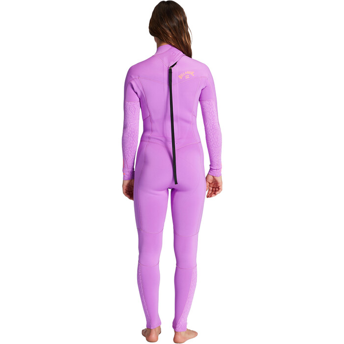 2024 Billabong Womens Synergy 3/2mm GBS Back Zip Wetsuit ABJW100132 - Bright Orchid